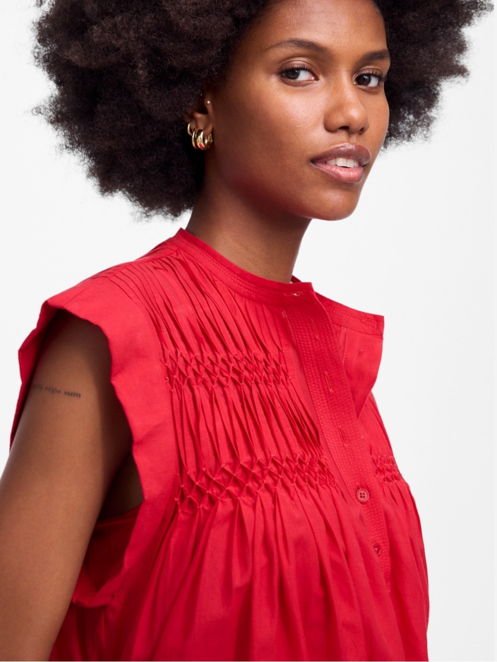 NWT Madewell Embroidered Pleated Mini Dress Sz M - Picture 3 of 8